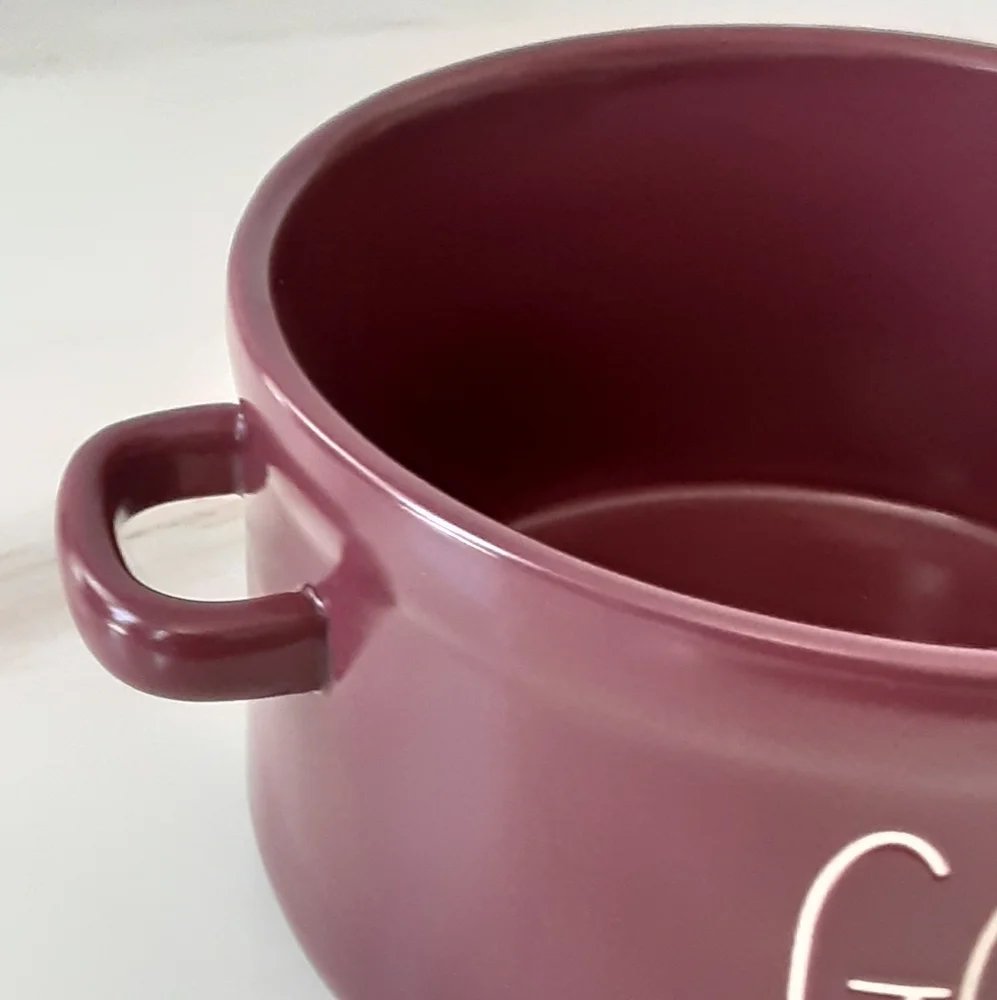 RAE DUNN Artisan Collection Burgundy Gobble Soufflé | Casserole | Soup Dish NWOT